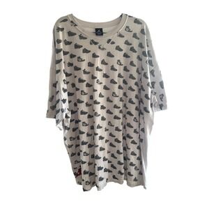 Jordan Brand Mens 3XL White All Over Sneaker Print T-Shirt Vintage FA07 Retro